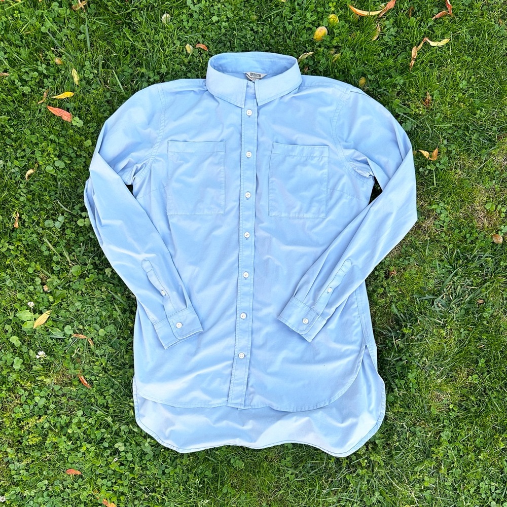 duluth trading Women's Flexcellence Button Up Long Shirt Size M